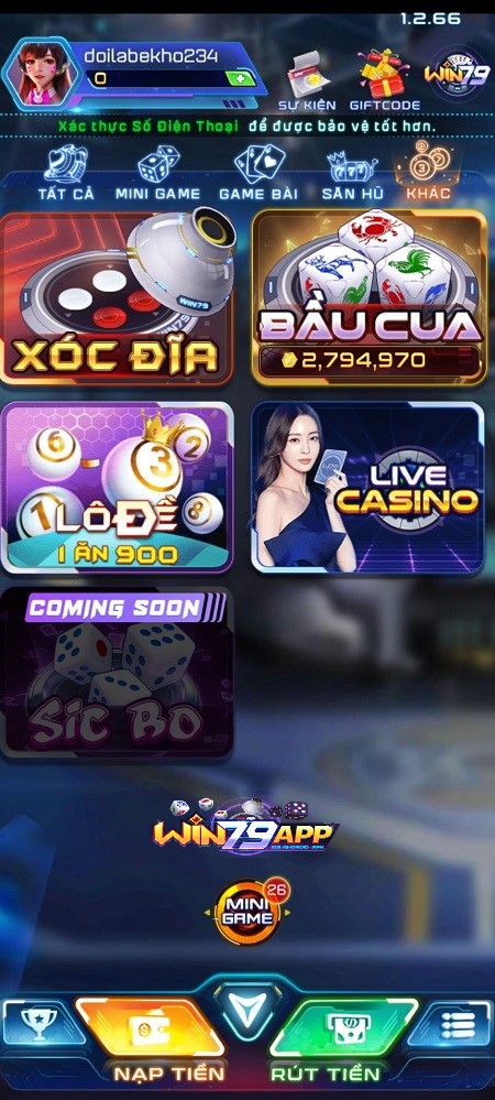 game casino live win79, game casino trực tuyến